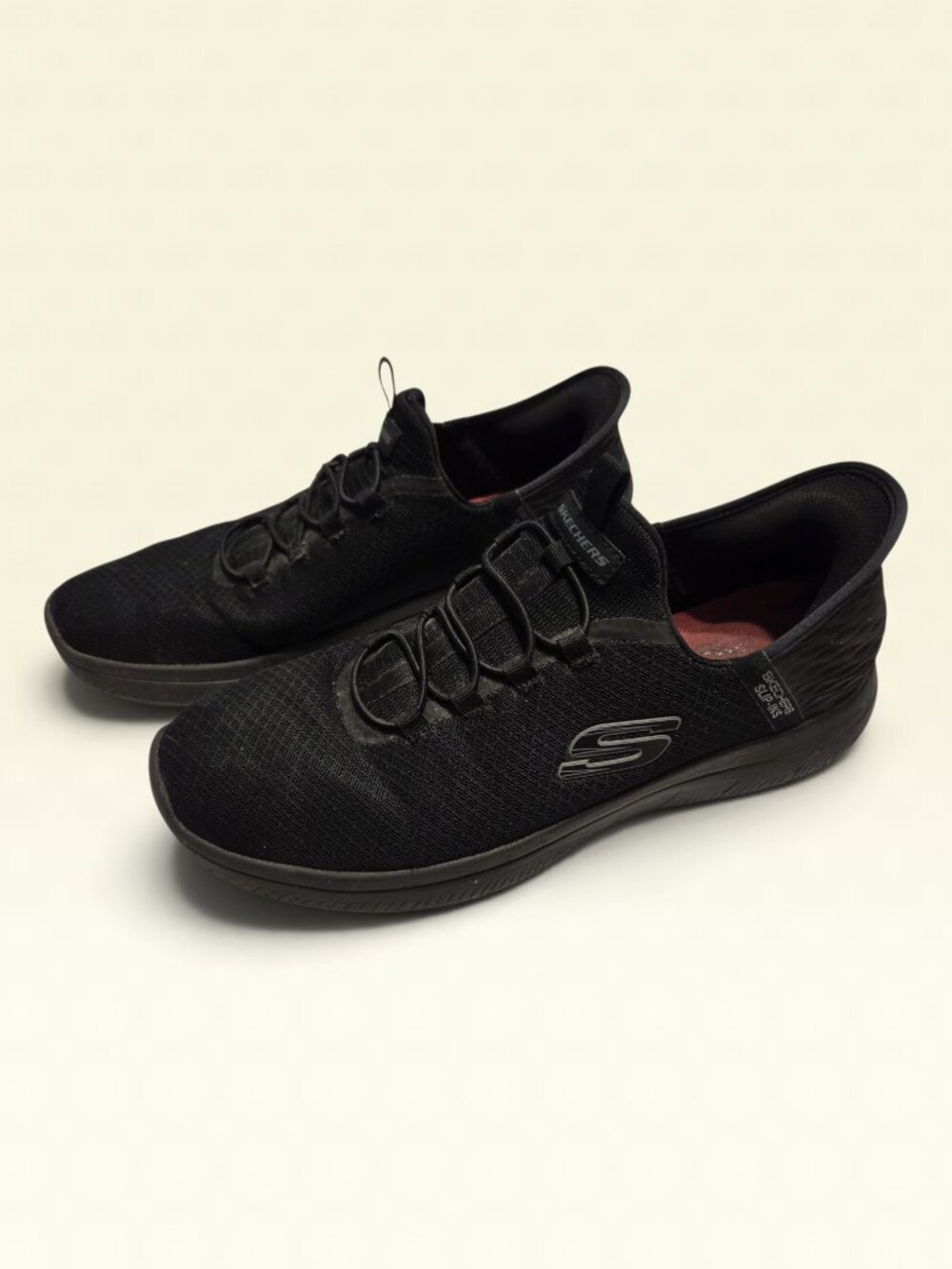 Skechers Work Hands Free Slip Ins Mens 12 Black Non Slip Work Shoes 200205 EH  I